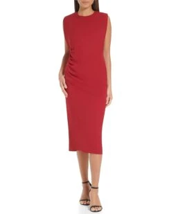 Calvin Klein String Shoulder Cinched Dress