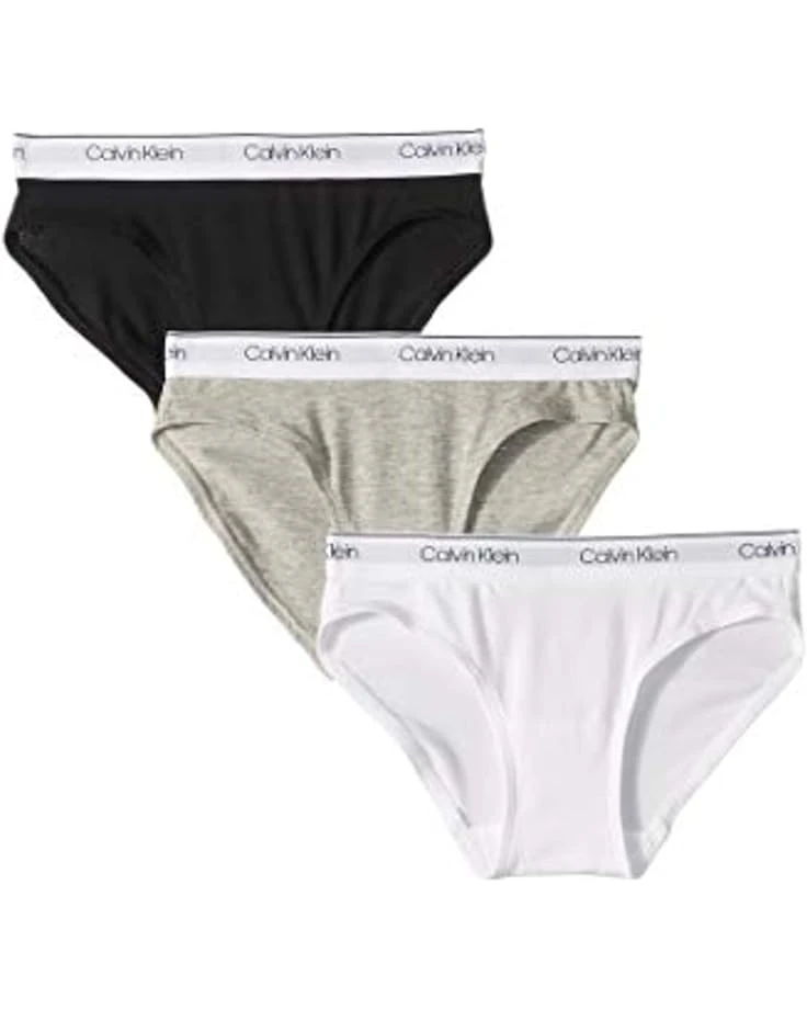 Calvin Klein Kids 3-Pack Bikini (Little Kids/Big Kids) 3 Calvin Klein Kids 3-Pack Bikini (Little Kids/Big Kids)