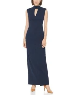 Calvin Klein Long Mock Neck With Tie Back