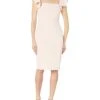 Calvin Klein Flutter Sleeve Square Neck Sheath