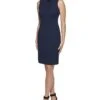 Calvin Klein Sleeveless Crepe Dress With Necktie -Calvin Klein Sale 614Ahf2ZPyL. AC SR736920