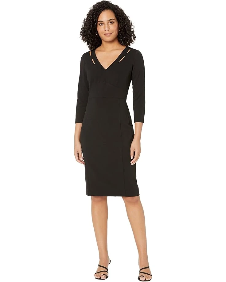 Calvin Klein Long Sleeve V-Neck Sheath Dress 3 Calvin Klein Long Sleeve V-Neck Sheath Dress