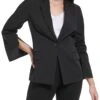 Calvin Klein One-Button Jacket With Ruched Sleeve