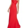 Calvin Klein Women's One Shoulder Ruffle Sleeve Gown