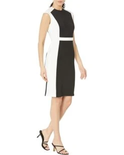 Calvin Klein Color-Block Scuba Dress