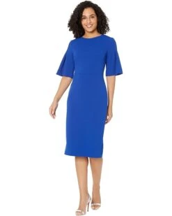 Calvin Klein Flutter Sleeve Sheath Dress
