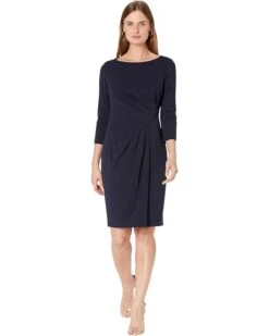 Calvin Klein Long Sleeve Pleated Waist Dress