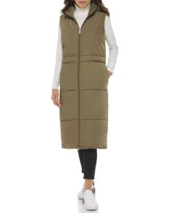 Calvin Klein Long Vest With Cinch Waist