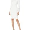 Calvin Klein Chiffon Bell Sleeve Sheath Dress