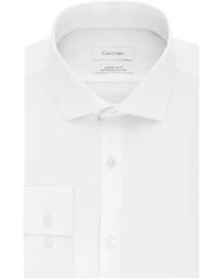 Calvin Klein Men's Dress Shirt Xtreme Slim Fit Non Iron Herringbone