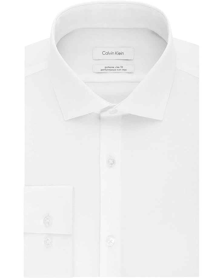 Calvin Klein Men's Dress Shirt Xtreme Slim Fit Non Iron Herringbone 3 Calvin Klein Men's Dress Shirt Xtreme Slim Fit Non Iron Herringbone