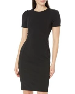 Calvin Klein Scuba Crepe Sheath Dress With Tulip Sleeve