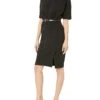 Calvin Klein Scuba Crepe Dress With Belt And Sleeve Button Detail -Calvin Klein Sale 61ykBqmwyL. AC SR736920