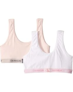 Calvin Klein Kids 2-Pack Monogram Bralette (Little Kids/Big Kids)