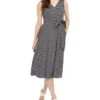 Calvin Klein Women's Sleeveless V Neck Midi Dress With Self Sash Waist -Calvin Klein Sale 7121mxUIIvS. AC SR736920