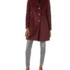Calvin Klein Women's Polished Wool Coat With Button Detail