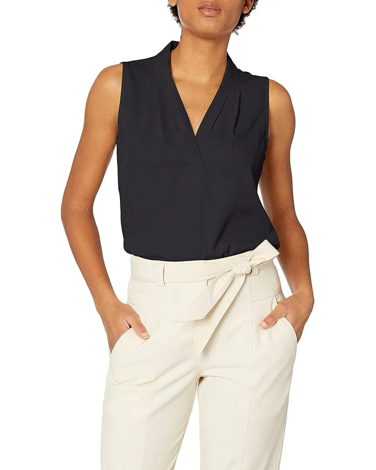 Calvin Klein Women's Sleeveless Blouse With Inverted Pleat (Standard And Plus) 3 Calvin Klein Women's Sleeveless Blouse With Inverted Pleat (Standard And Plus)