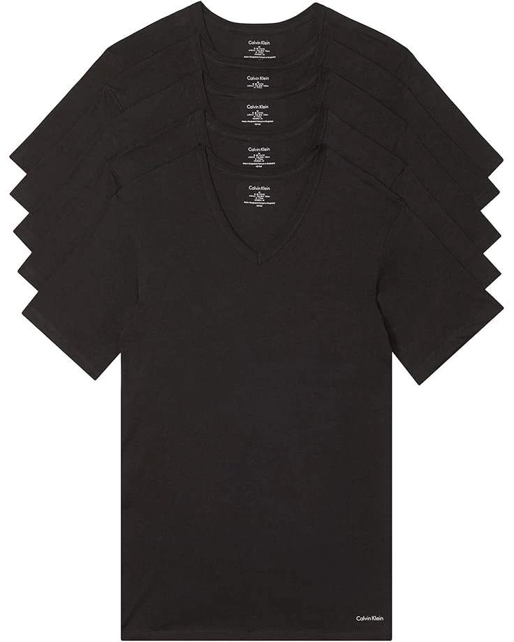 Calvin Klein Underwear Cotton Classics Slim Fit V-Neck 5-Pack 3 Calvin Klein Underwear Cotton Classics Slim Fit V-Neck 5-Pack