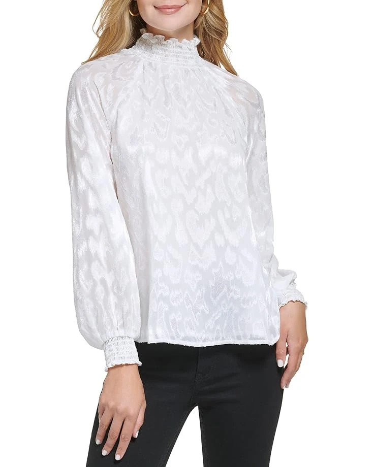 Calvin Klein High Neck Ruffle Collar 3 Calvin Klein High Neck Ruffle Collar