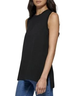 Calvin Klein Sleeveless High-Low With Rib Trim