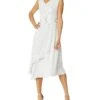 Calvin Klein Women's Belted Dress With Ruffles