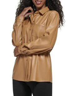 Calvin Klein Button Front Drawstring Jacket