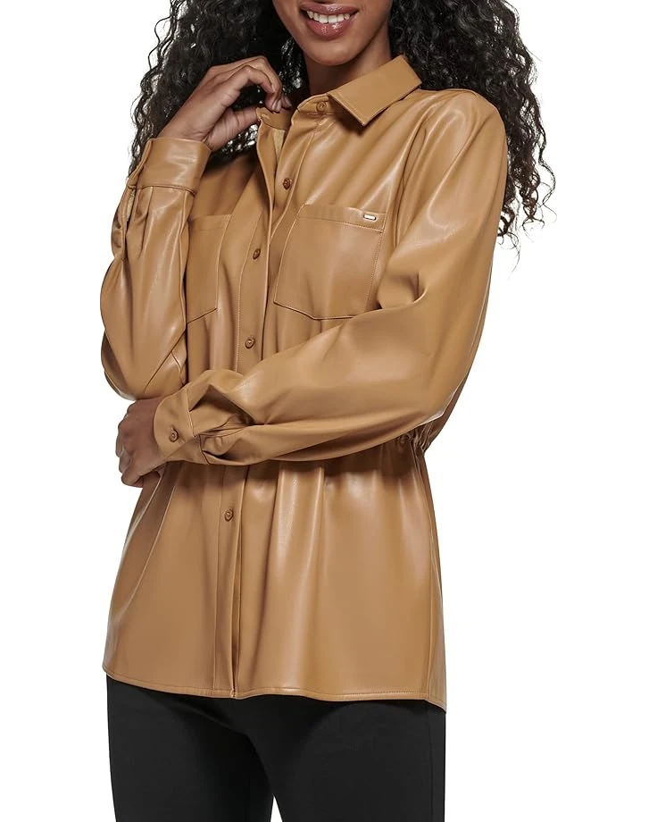 Calvin Klein Button Front Drawstring Jacket 3 Calvin Klein Button Front Drawstring Jacket