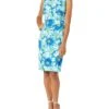 Calvin Klein Women's Sleeveless Scuba Starburst Sheath Dress