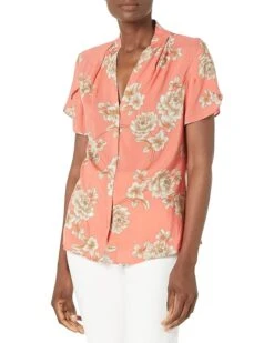 Calvin Klein Women's Short Tulip Sleeve Blouse