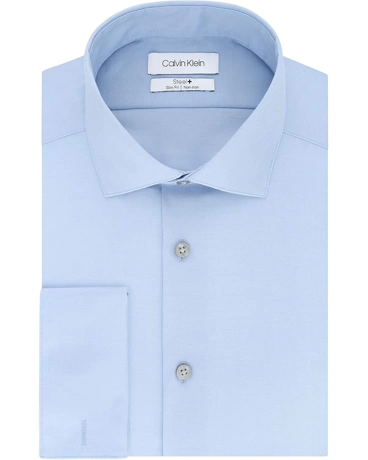 Calvin Klein Calvin Klein Men's Dress Shirt Slim Fit Non Iron Solid French Cuff 3 Calvin Klein Calvin Klein Men's Dress Shirt Slim Fit Non Iron Solid French Cuff