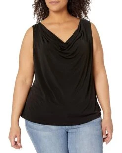 Calvin Klein Women's Plus Size Pleat Neck Cami