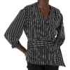 Calvin Klein Women's Stripe 3/4 Sleeve Wrap Top With Belt 1 Calvin Klein Women's Stripe 3/4 Sleeve Wrap Top With Belt -Calvin Klein Sale 81F8XRwqOXL. AC SR736920