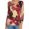 Calvin Klein Printed Long Sleeve Cowl Front -Calvin Klein Sale 81G7RNoMWdL. AC SR736920
