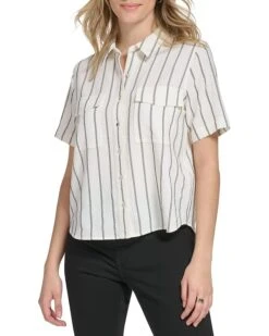 Calvin Klein Short Sleeve Button Front