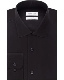 Calvin Klein Calvin Klein Men's Dress Shirt Regular Fit Non Iron Herringbone