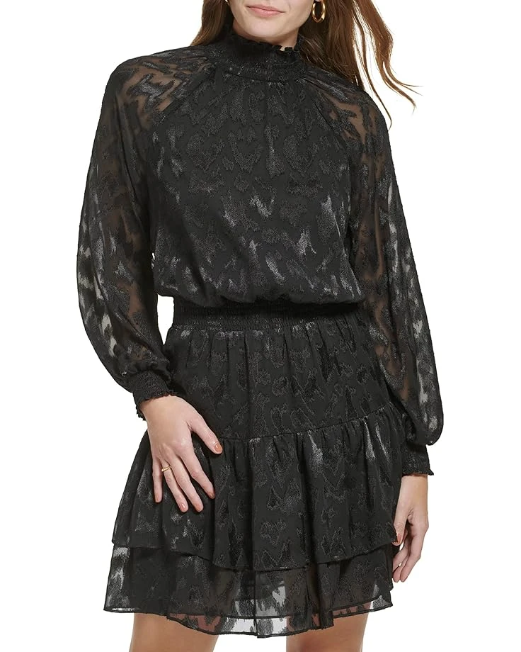 Calvin Klein Long Sleeve High Collar Dress 3 Calvin Klein Long Sleeve High Collar Dress