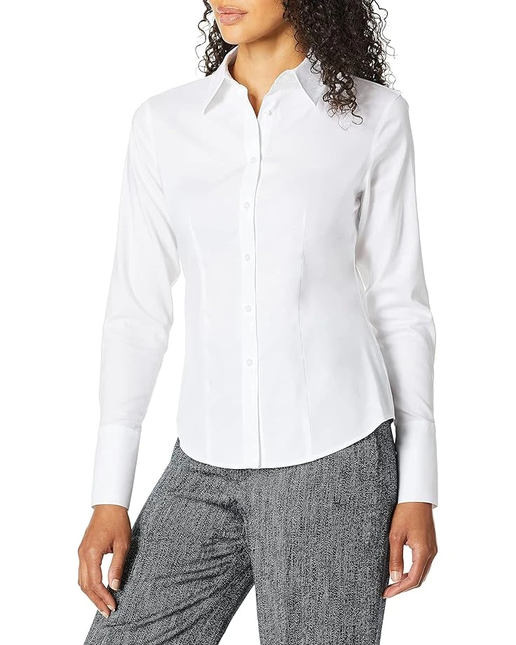 Calvin Klein Women's Long Sleeve Wrinkle Free Button Down Blouse 3 Calvin Klein Women's Long Sleeve Wrinkle Free Button Down Blouse