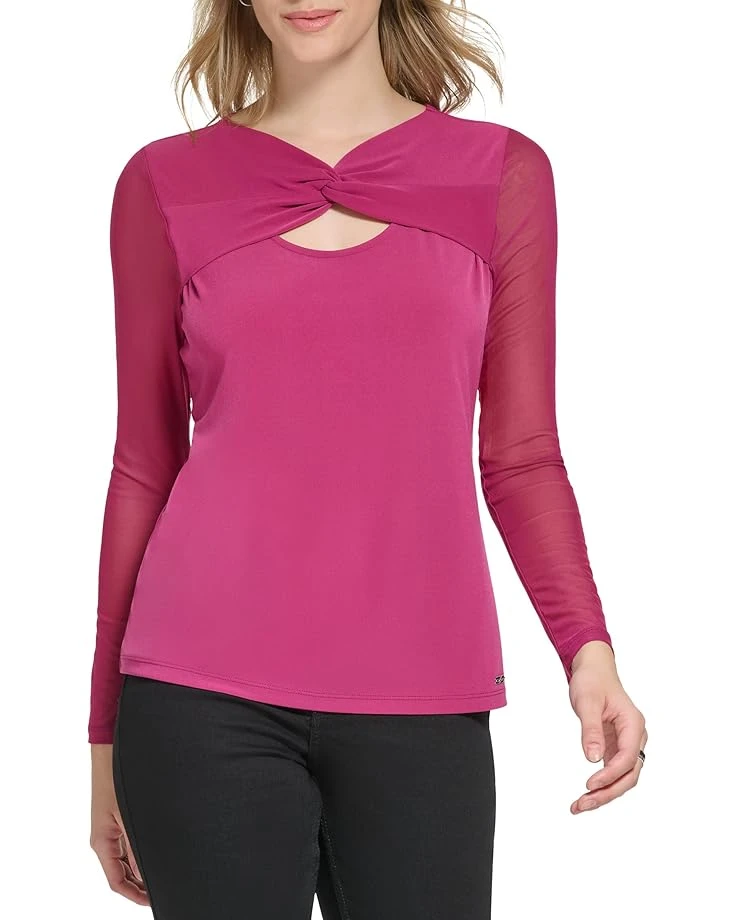 Calvin Klein Long Sleeve With Mesh Knot Detail 3 Calvin Klein Long Sleeve With Mesh Knot Detail