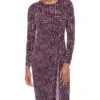Calvin Klein Printed Faux Wrap Dress W/ Hardware -Calvin Klein Sale 81e6LLfHx6L. AC SR736920