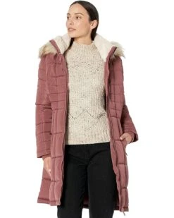 Calvin Klein Walker Puffer With Chest Zip And Faux Fur Trim