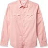 Calvin Klein Men's Long Sleeve Stretch Cotton Linen Button Down Shirt