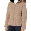 Calvin Klein Women's Quilted Down Jacket With Removable Faux Fur Trimmed Hood