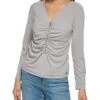 Calvin Klein Long Sleeve Ruched Zip Front -Calvin Klein Sale 81rFTigfqL. AC SR736920