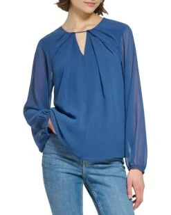 Calvin Klein Shirred Front Long Sleeve