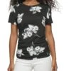 Calvin Klein Printed Short Sleeve Ruched Side