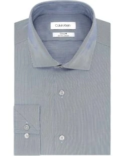 Calvin Klein Men's Dress Shirt Slim Fit Non Iron Stretch Solid