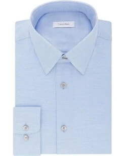 Calvin Klein Men's Dress Shirt Regular Fit Non Iron Stretch Solid