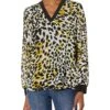 Calvin Klein Women's Printed V Neck Blouse With Trim 1 Calvin Klein Women's Printed V Neck Blouse With Trim -Calvin Klein Sale 91vwTdxsM2L. AC SR736920