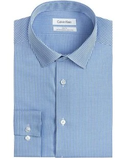 Calvin Klein Men's Dress Shirt Slim Fit Non Iron Gingham